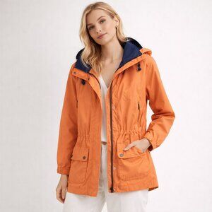 PACIFIC TRAIL | Vintage Orange & Navy Zipup Jacket - Small